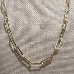 Elegant Gold Fillrd Long Link Chain Necklace
